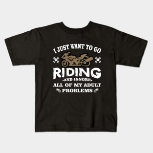 I just want to go ridding Kids T-Shirt
